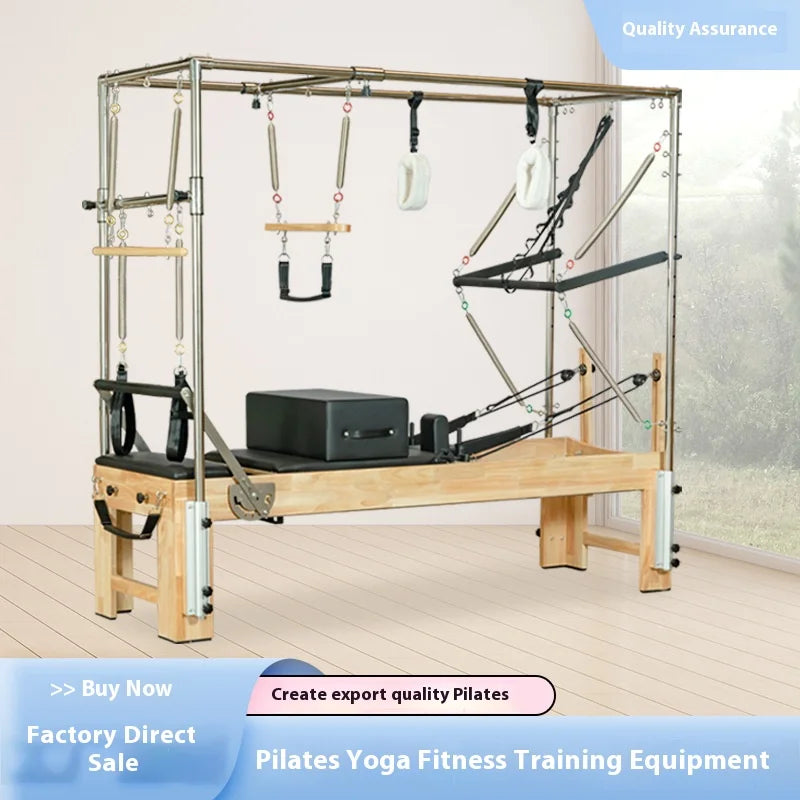 Pilates Equipment Maple wood Core Bed Pilates Bed Pilates Three in One Bed Yoga Plastic Multifunctional Equipment Indoor - Merit Sell