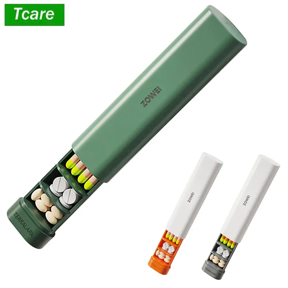 Pill Organizer Box 7 Day, Weekly Travel Pill Case Holder, Daily Pocket Pharmacy Dispenser Container for Pills, Vitamins Medicine - Merit Sell