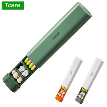 Pill Organizer Box 7 Day, Weekly Travel Pill Case Holder, Daily Pocket Pharmacy Dispenser Container for Pills, Vitamins Medicine - Merit Sell