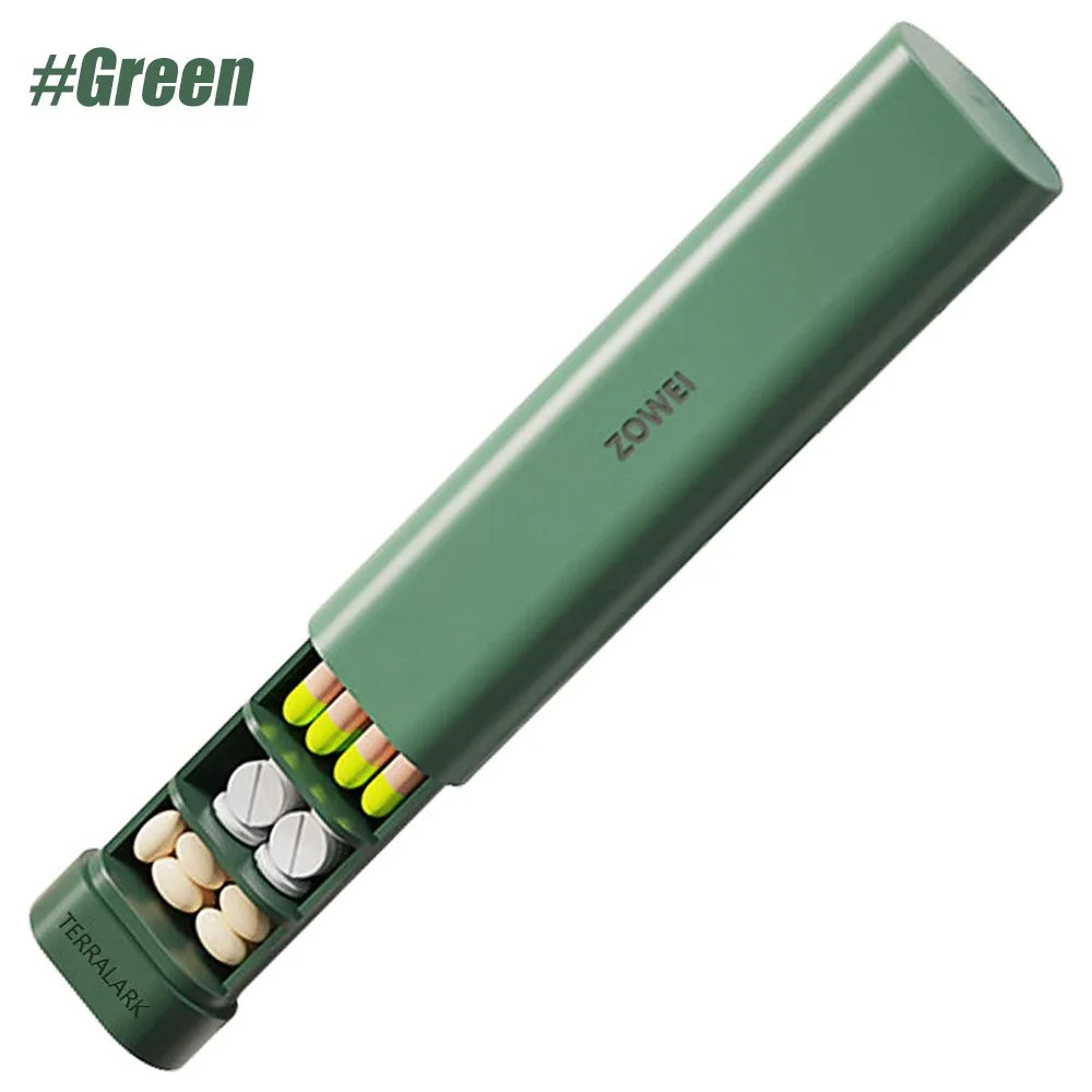 Pill Organizer Box 7 Day, Weekly Travel Pill Case Holder, Daily Pocket Pharmacy Dispenser Container for Pills, Vitamins Medicine - Merit Sell