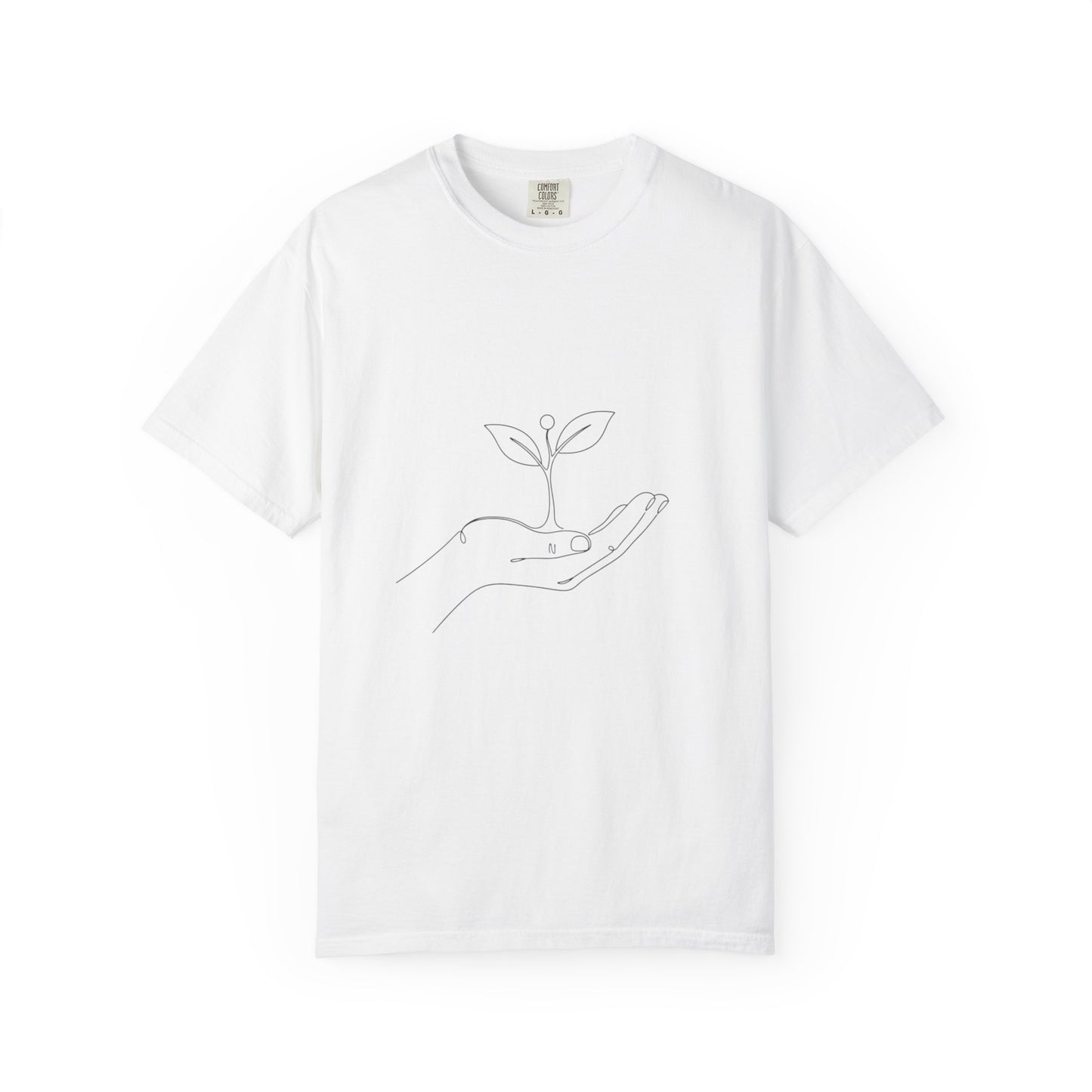 Plant Handline T-Shirt — Minimalist Eco Growth Tee