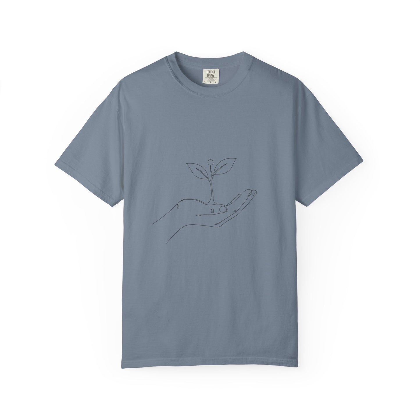 Plant Handline T-Shirt — Minimalist Eco Growth Tee