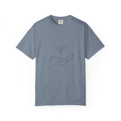 Plant Handline T-Shirt — Minimalist Eco Growth Tee
