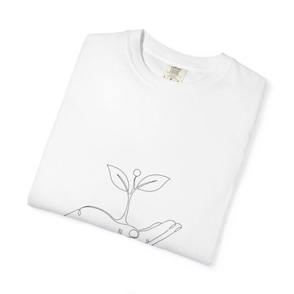 Plant Handline T-Shirt — Minimalist Eco Growth Tee