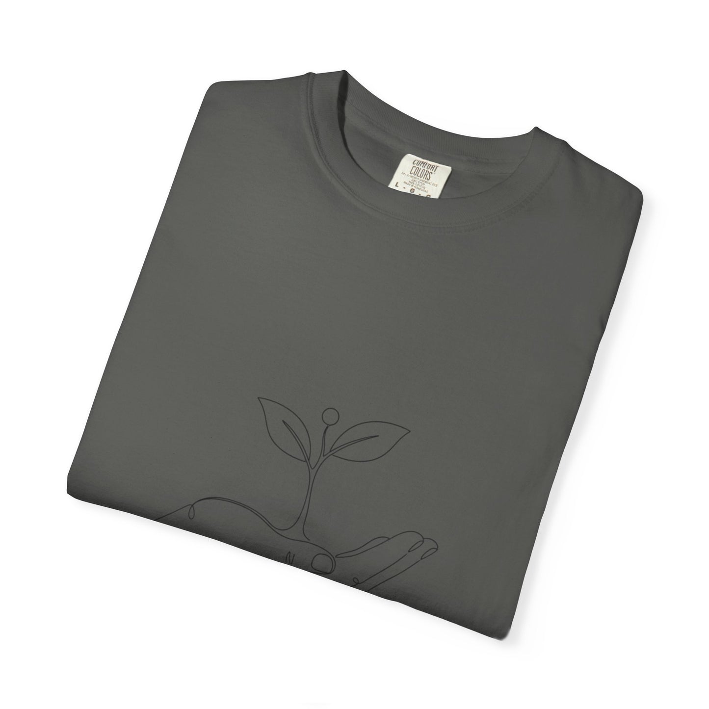 Plant Handline T-Shirt — Minimalist Eco Growth Tee