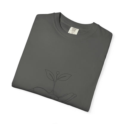 Plant Handline T-Shirt — Minimalist Eco Growth Tee