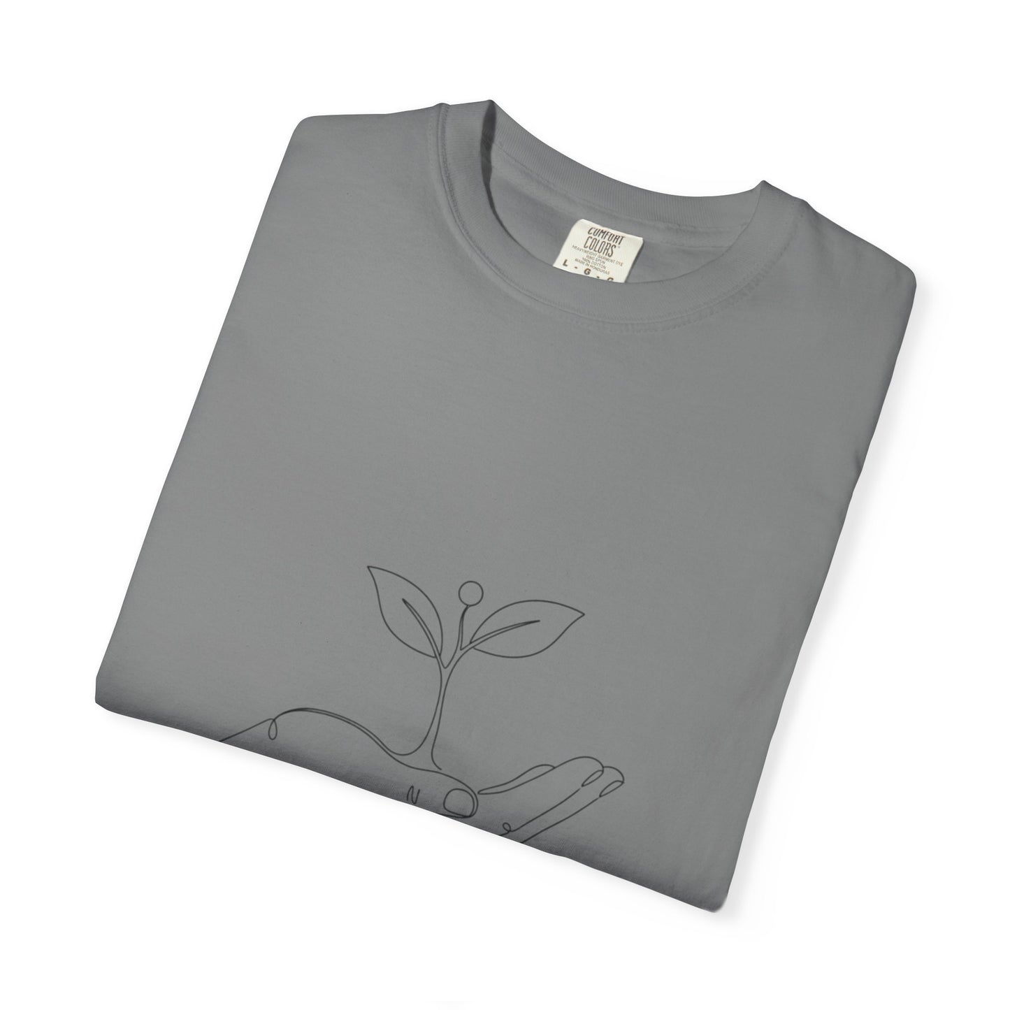 Plant Handline T-Shirt — Minimalist Eco Growth Tee