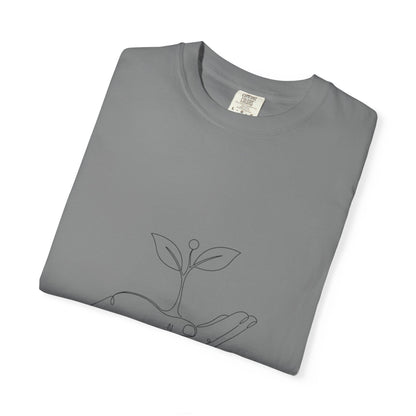 Plant Handline T-Shirt — Minimalist Eco Growth Tee
