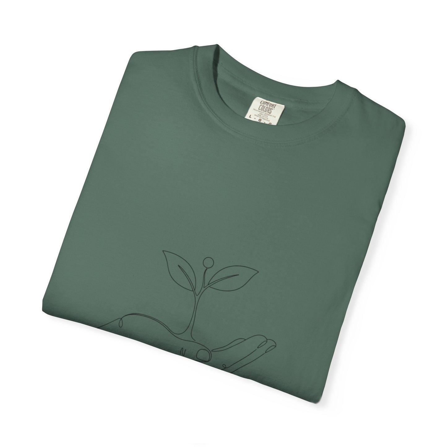 Plant Handline T-Shirt — Minimalist Eco Growth Tee