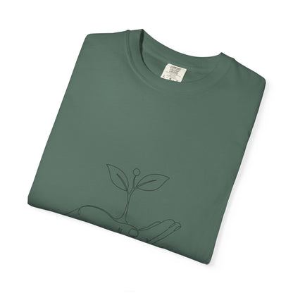Plant Handline T-Shirt — Minimalist Eco Growth Tee