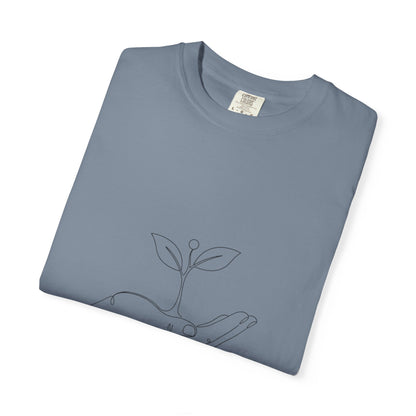 Plant Handline T-Shirt — Minimalist Eco Growth Tee