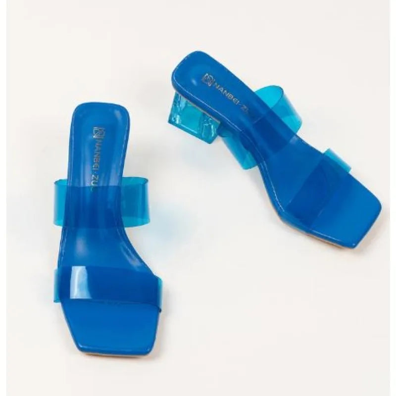 Plus Size 35-43 women's Shoes Summer Concise Slippers Square Toe Shallow Slippers High Quality Luxury Slippers - Merit Sell