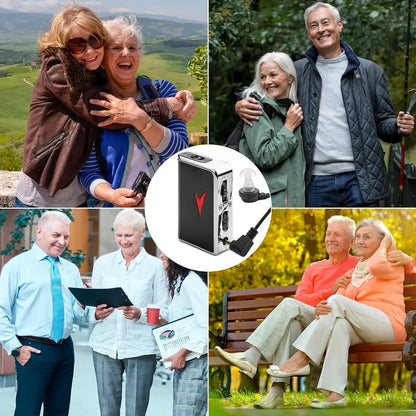 Pocket Hearing Aids - Speech Enhancer Devices and Personal Audio Amplifiers with 50dB Sound Gain and Ranges up to 100 Feet - Merit Sell