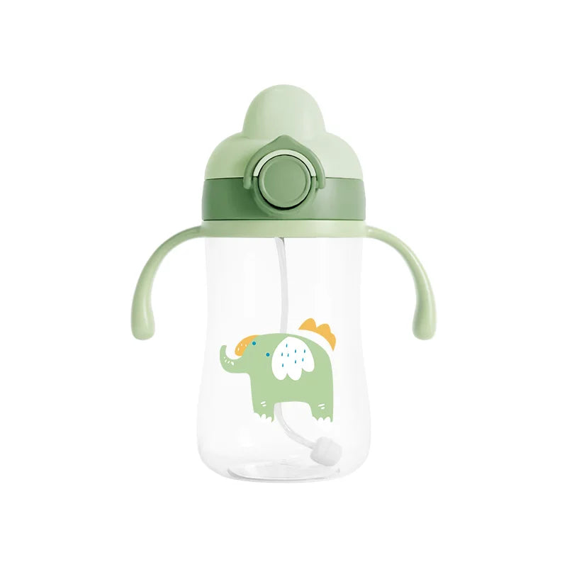 Portable Baby Water Bottles 300ml Baby Feeding Cup With Straw Children Learn Feeding Drinking Bottle Kids Training Cups BPA Free - Merit Sell
