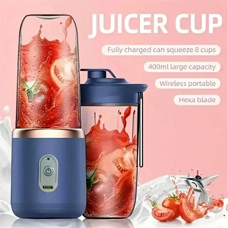 Portable Blender Bottle Electric 6 Blades Multifunction Juice Blender Fresh Juice Smoothie Blender Ice CrushCup Food Processor - Merit Sell