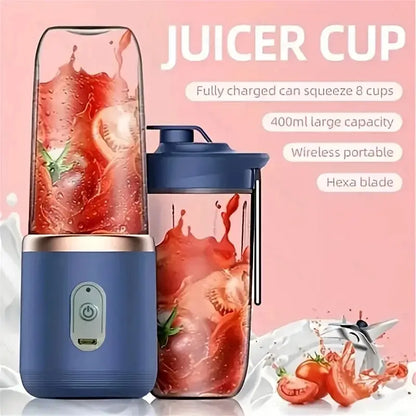 Portable Blender Bottle Electric 6 Blades Multifunction Juice Blender Fresh Juice Smoothie Blender Ice CrushCup Food Processor - Merit Sell