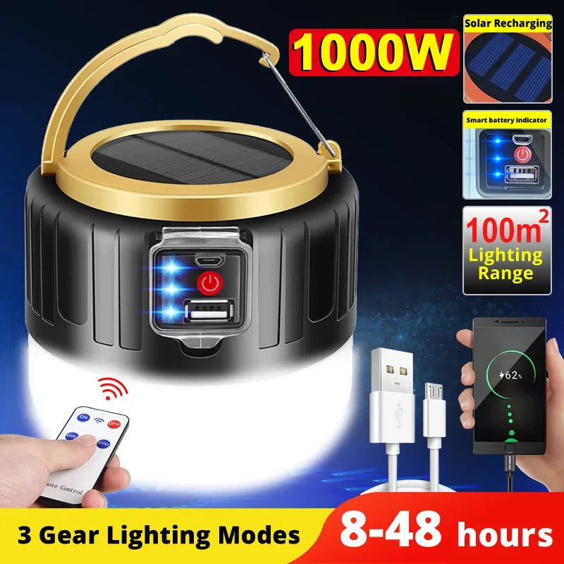 Portable Camping Light Power Bank LED Camping Lanterns Handheld Waterproof Outdoor Tent Light Rechargeable Floodlight Flashlight - Merit Sell