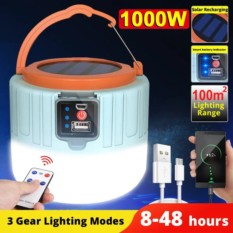 Portable Camping Light Power Bank LED Camping Lanterns Handheld Waterproof Outdoor Tent Light Rechargeable Floodlight Flashlight - Merit Sell