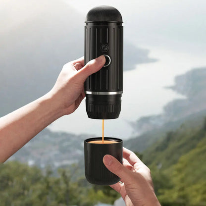 Portable Coffee Maker Electric Espresso Machine Compatible with Capsule & Ground Coffee Capsules Coffee Maker 2 In 1 for Hiking - Merit Sell