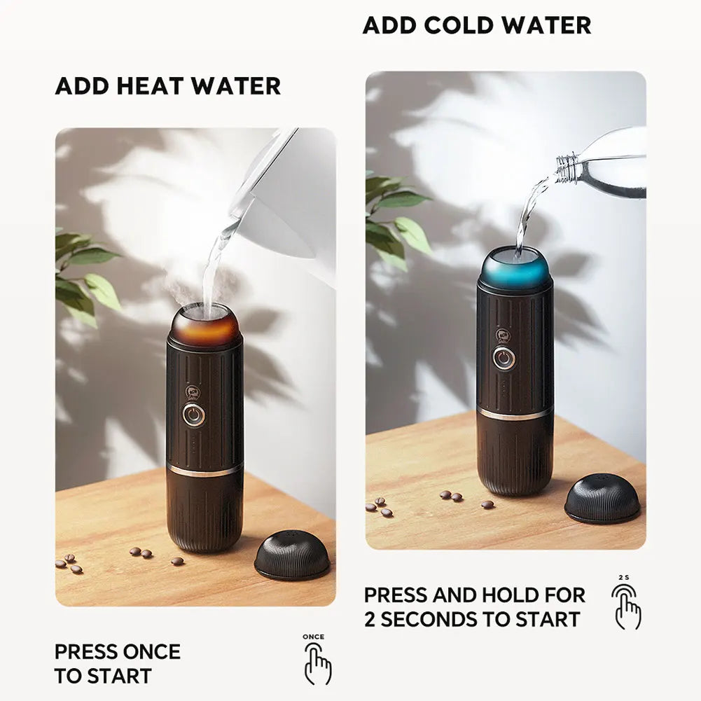 Portable Coffee Maker Electric Espresso Machine Compatible with Capsule & Ground Coffee Capsules Coffee Maker 2 In 1 for Hiking - Merit Sell