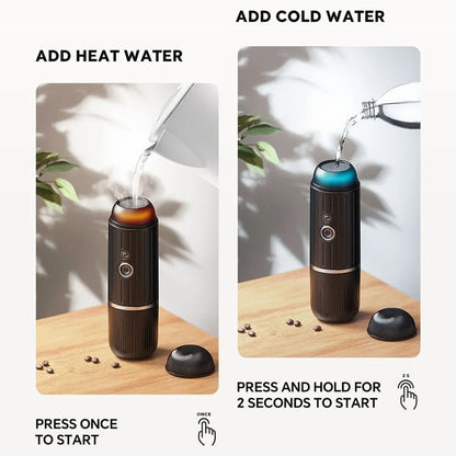 Portable Coffee Maker Electric Espresso Machine Compatible with Capsule & Ground Coffee Capsules Coffee Maker 2 In 1 for Hiking - Merit Sell