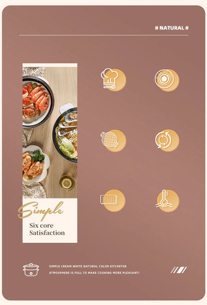 Portable Electric Multifunctional Cooker Household Double Layer Hot Pot Mini Non-stick Cookware for Kitchen and Home Appliance - Merit Sell