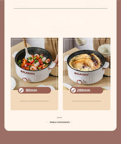 Portable Electric Multifunctional Cooker Household Double Layer Hot Pot Mini Non-stick Cookware for Kitchen and Home Appliance - Merit Sell