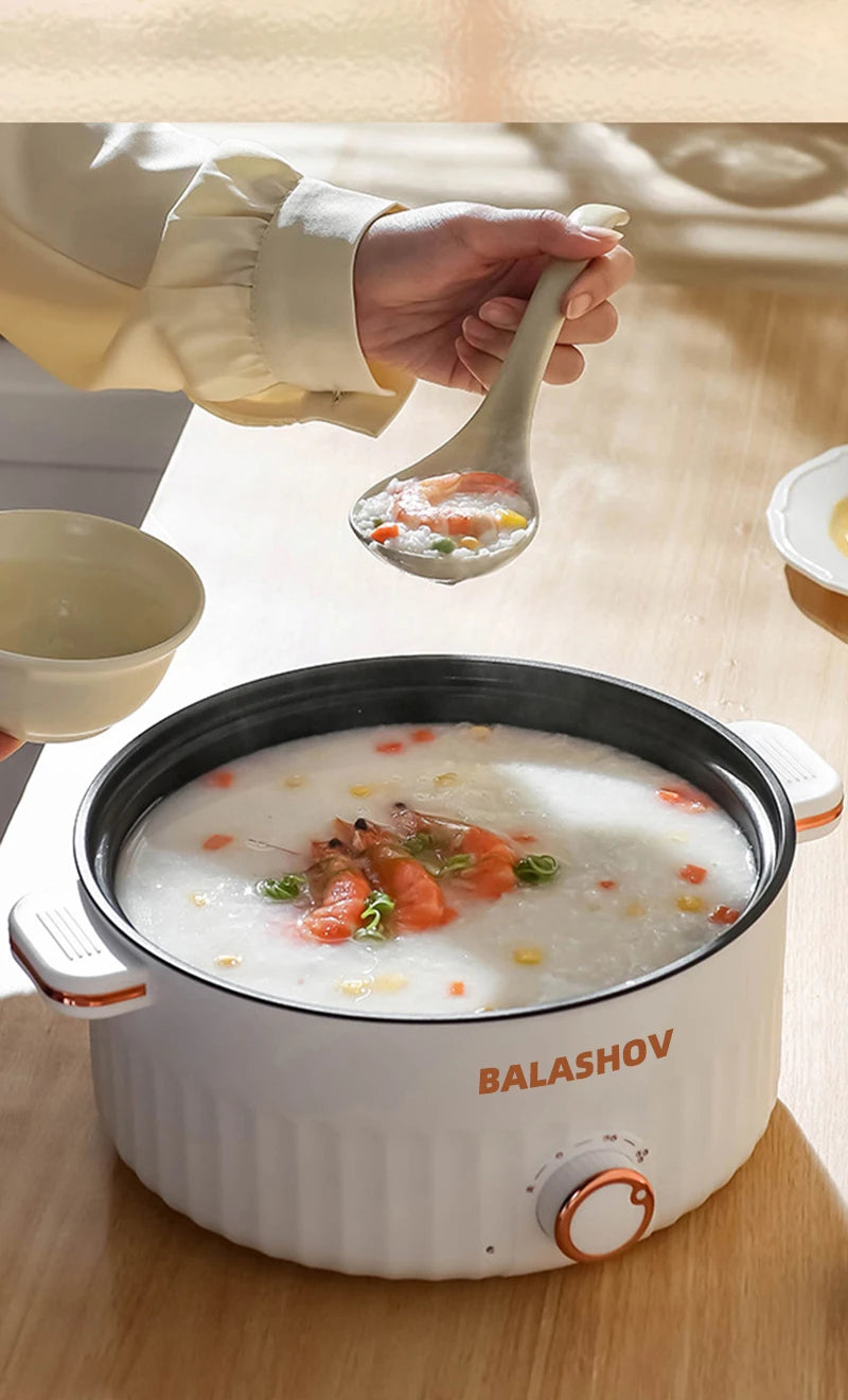 Portable Electric Multifunctional Cooker Household Double Layer Hot Pot Mini Non-stick Cookware for Kitchen and Home Appliance - Merit Sell