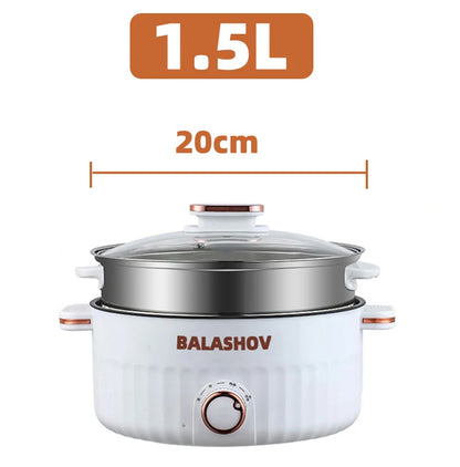 Portable Electric Multifunctional Cooker Household Double Layer Hot Pot Mini Non-stick Cookware for Kitchen and Home Appliance - Merit Sell