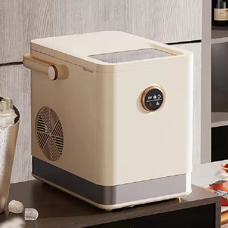 Portable Ice Maker 1.5L, 220V Mini Electric Machine for Home/Dorm/Cafe with Automatic Clean & Energy Saving Campus Use - Merit Sell