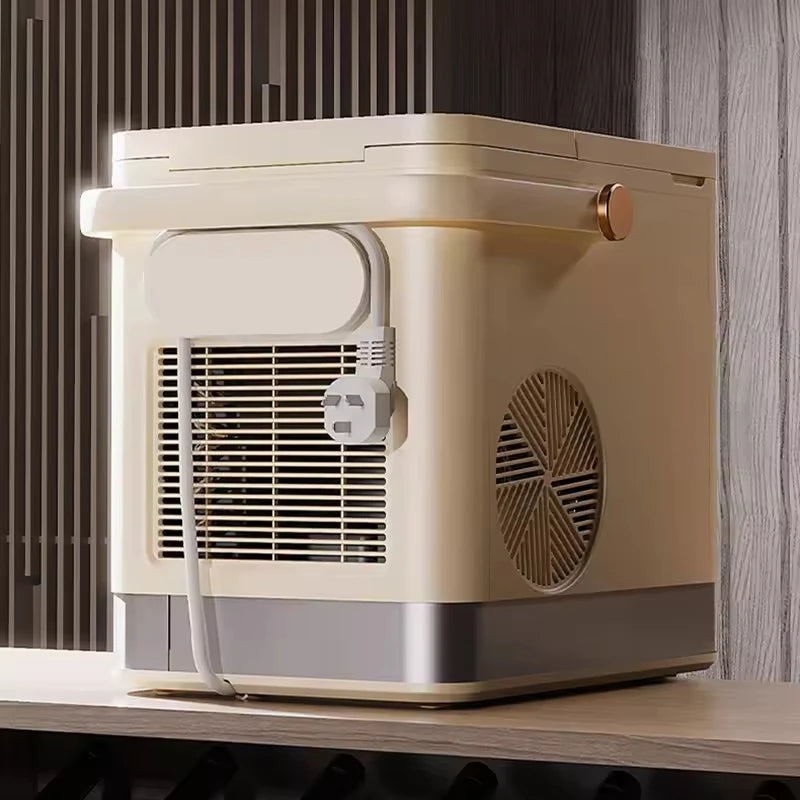 Portable Ice Maker 1.5L, 220V Mini Electric Machine for Home/Dorm/Cafe with Automatic Clean & Energy Saving Campus Use - Merit Sell