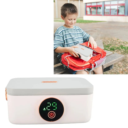 Portable Lunch Warmer Box Electric 1L Capacity USB Rechargeable Cordless for Office Travel Car LED Display Type-C - Merit Sell