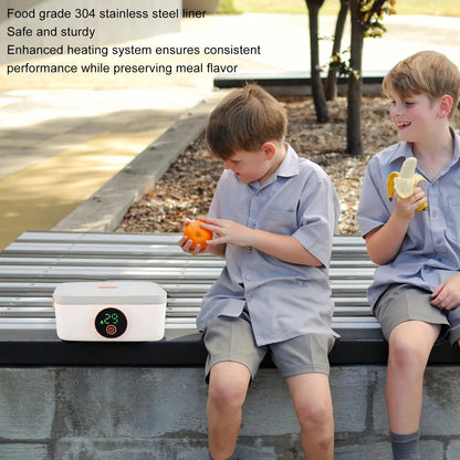 Portable Lunch Warmer Box Electric 1L Capacity USB Rechargeable Cordless for Office Travel Car LED Display Type-C - Merit Sell