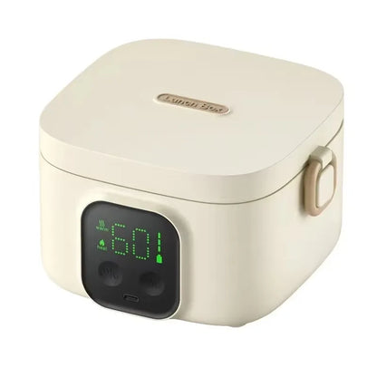 Portable Lunch Warmer Box Electric 1L Capacity USB Rechargeable Cordless for Office Travel Car LED Display Type-C - Merit Sell