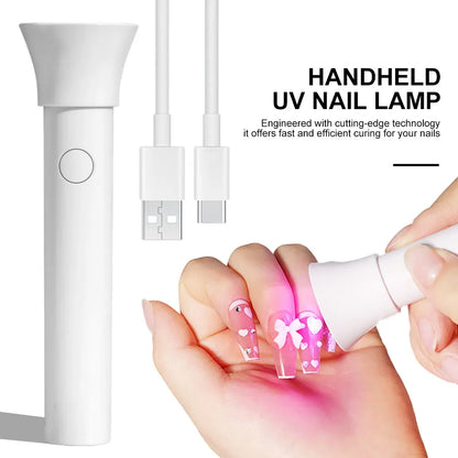 Portable Nail UV LED Lamp And LED Light Support Base Rechargeable for Nails Gel Polish Drying UV Lamp for Nails Art Desk Stand - Merit Sell