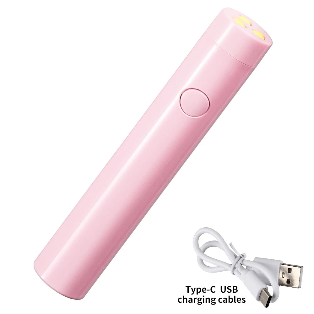 Portable Nail UV LED Lamp And LED Light Support Base Rechargeable for Nails Gel Polish Drying UV Lamp for Nails Art Desk Stand - Merit Sell