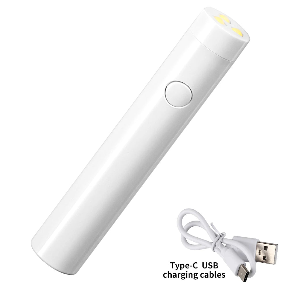 Portable Nail UV LED Lamp And LED Light Support Base Rechargeable for Nails Gel Polish Drying UV Lamp for Nails Art Desk Stand - Merit Sell