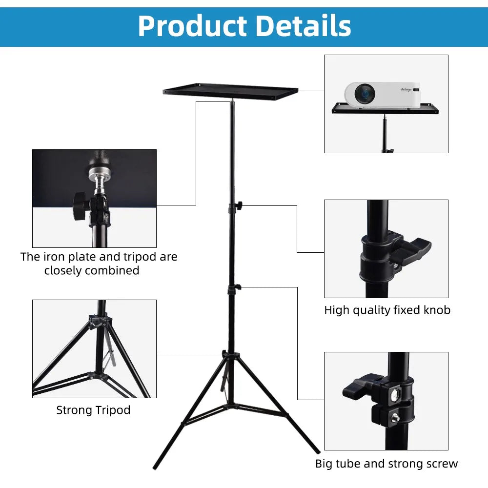 Portable Projector Stand Support Tripod Bracket Speaker Universal 160cm Accessories Mount Laptop Camera Projection For YG300 J9 - Merit Sell