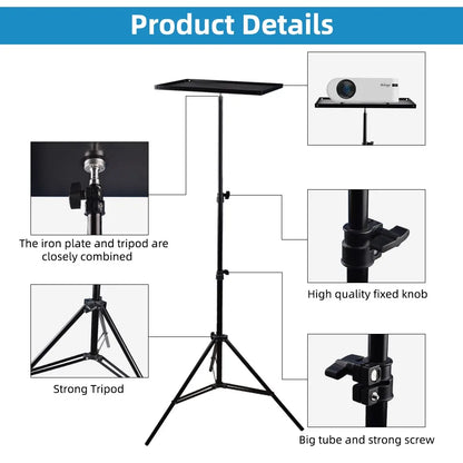 Portable Projector Stand Support Tripod Bracket Speaker Universal 160cm Accessories Mount Laptop Camera Projection For YG300 J9 - Merit Sell