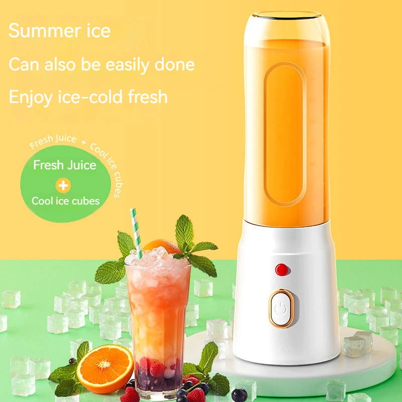 Portable Wireless Blender Electric Fruit Juicer Machine For Orange Ice Crushing 10 Blades Auxiliary Food Machine 1500mA Mixer - Merit Sell