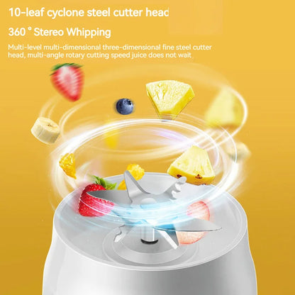 Portable Wireless Blender Electric Fruit Juicer Machine For Orange Ice Crushing 10 Blades Auxiliary Food Machine 1500mA Mixer - Merit Sell