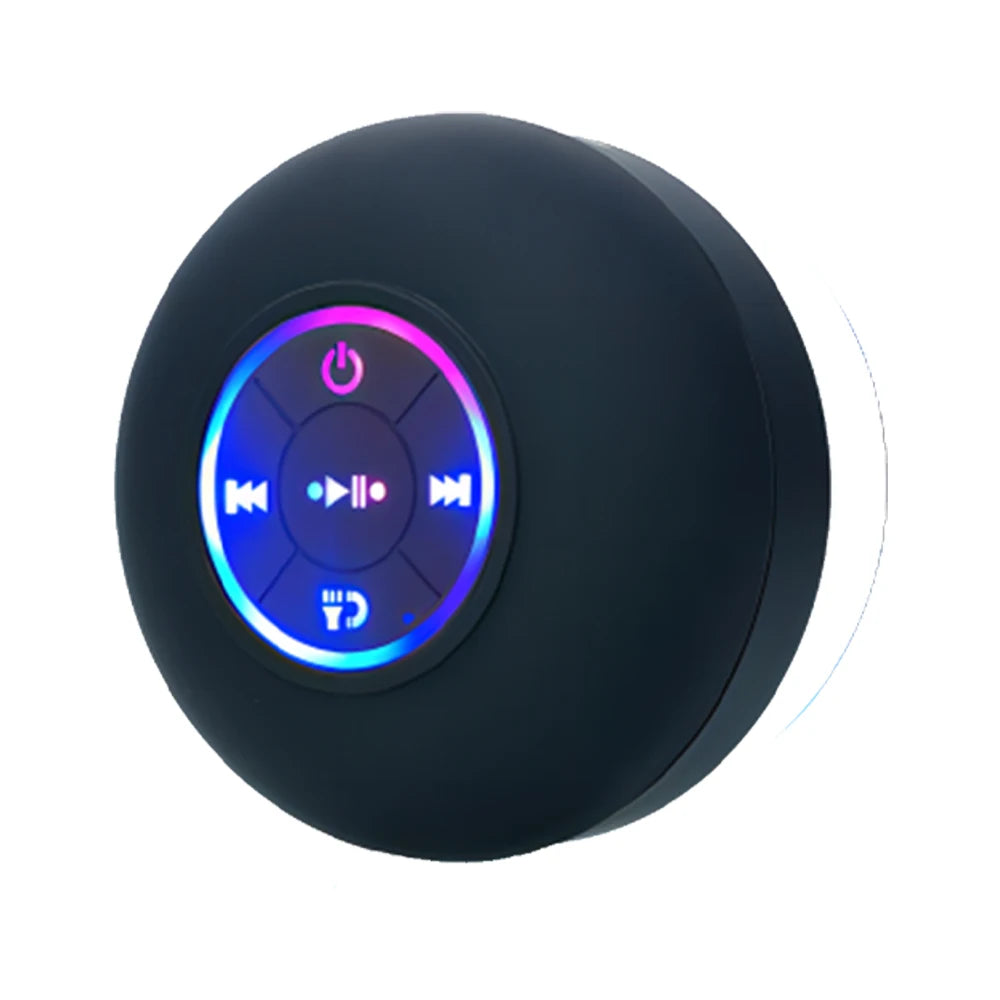 Portable Wireless Bluetooth Speaker LED Light IPX4 Waterproof Loudspeaker Outdoor Bathroom Large Suction Cup Stereo Sound Box - Merit Sell