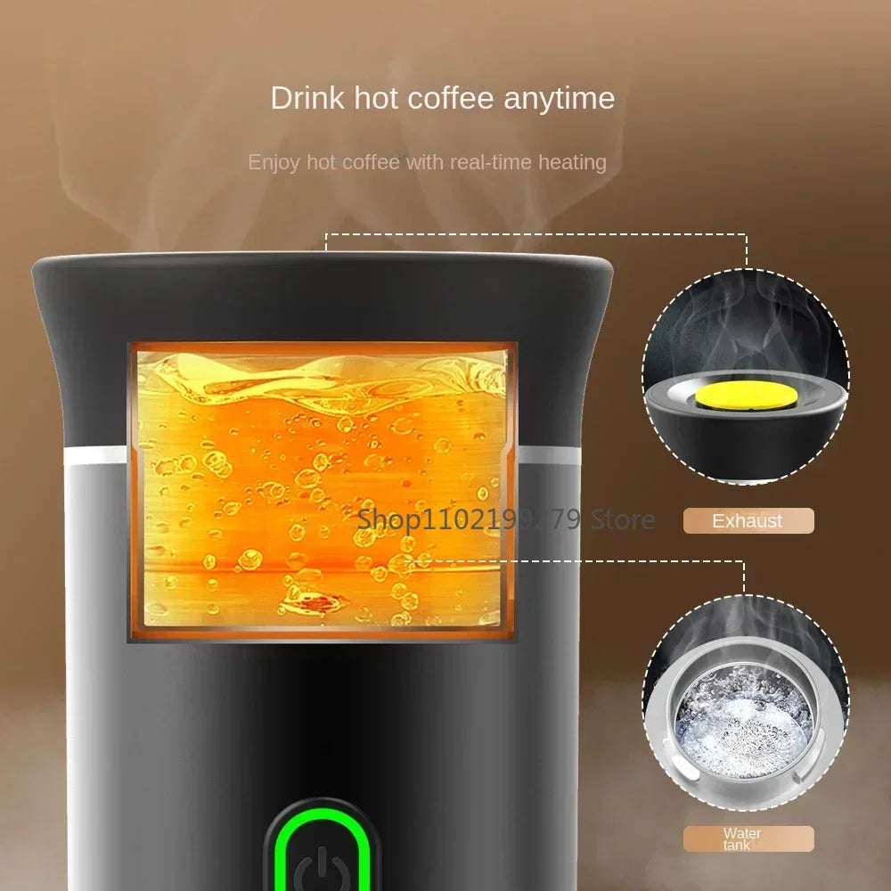 Portable Wireless Electric Espresso Coffee Machine For Travel &Car &Home Camping Coffee Maker 3-in-1 Capsule Powder Coffee Maker - Merit Sell