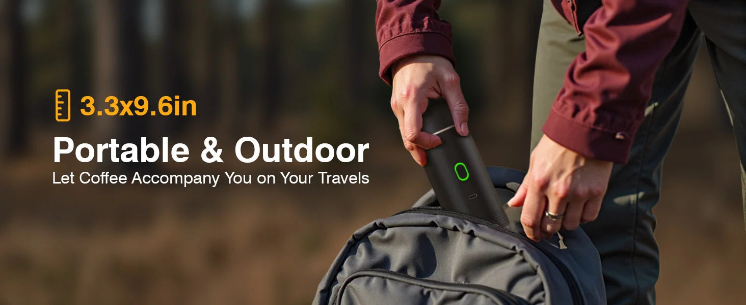 Portable espresso machine, coffee maker for on the go, 3-in-1 rechargeable coffee maker for the car, compatible with ground coff - Merit Sell