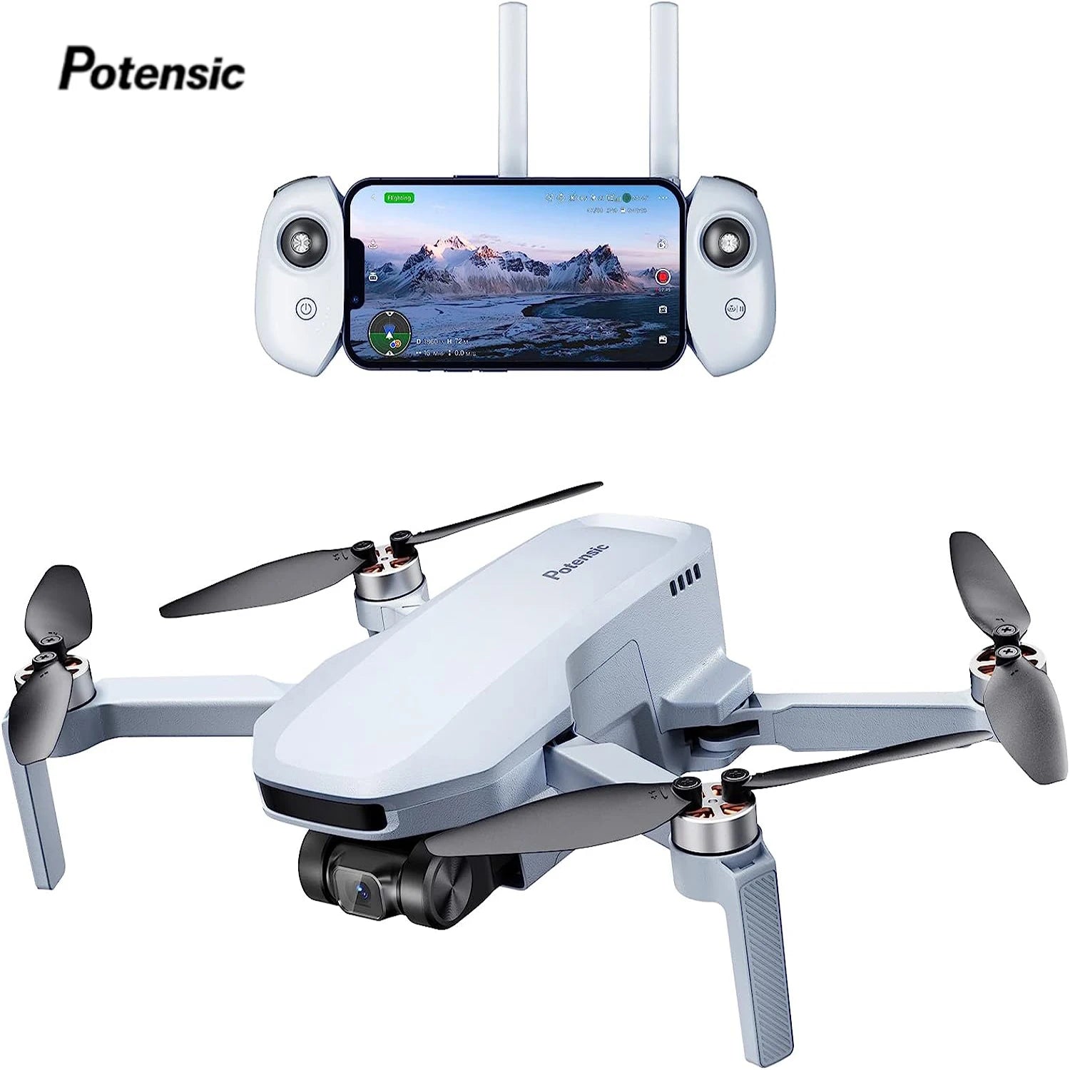 Potensic Drones Under 249g GPS Auto Return Single Axis Gimbal EIS Professional Drone Max 4-KM Waypoint Flight Follow Me-ATOM SE - Merit Sell