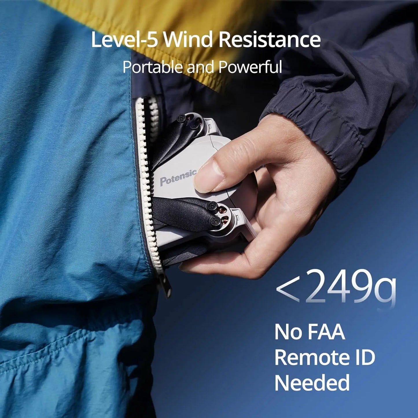 Potensic Drones Under 249g GPS Auto Return Single Axis Gimbal EIS Professional Drone Max 4-KM Waypoint Flight Follow Me-ATOM SE - Merit Sell