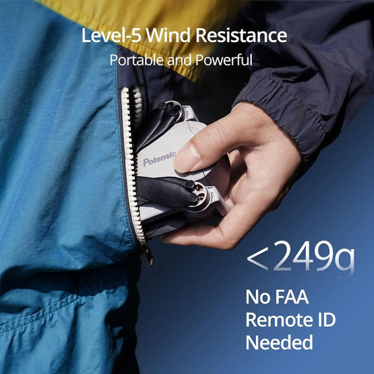 Potensic Drones Under 249g GPS Auto Return Single Axis Gimbal EIS Professional Drone Max 4-KM Waypoint Flight Follow Me-ATOM SE - Merit Sell