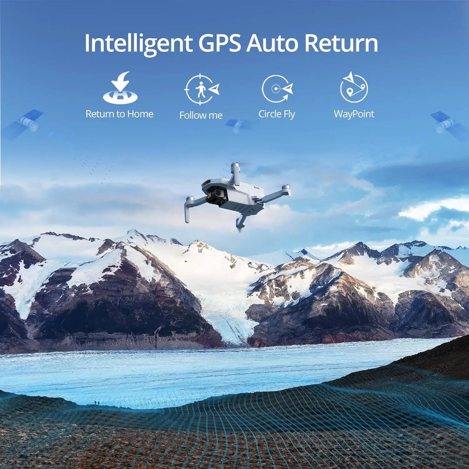 Potensic Drones Under 249g GPS Auto Return Single Axis Gimbal EIS Professional Drone Max 4-KM Waypoint Flight Follow Me-ATOM SE - Merit Sell