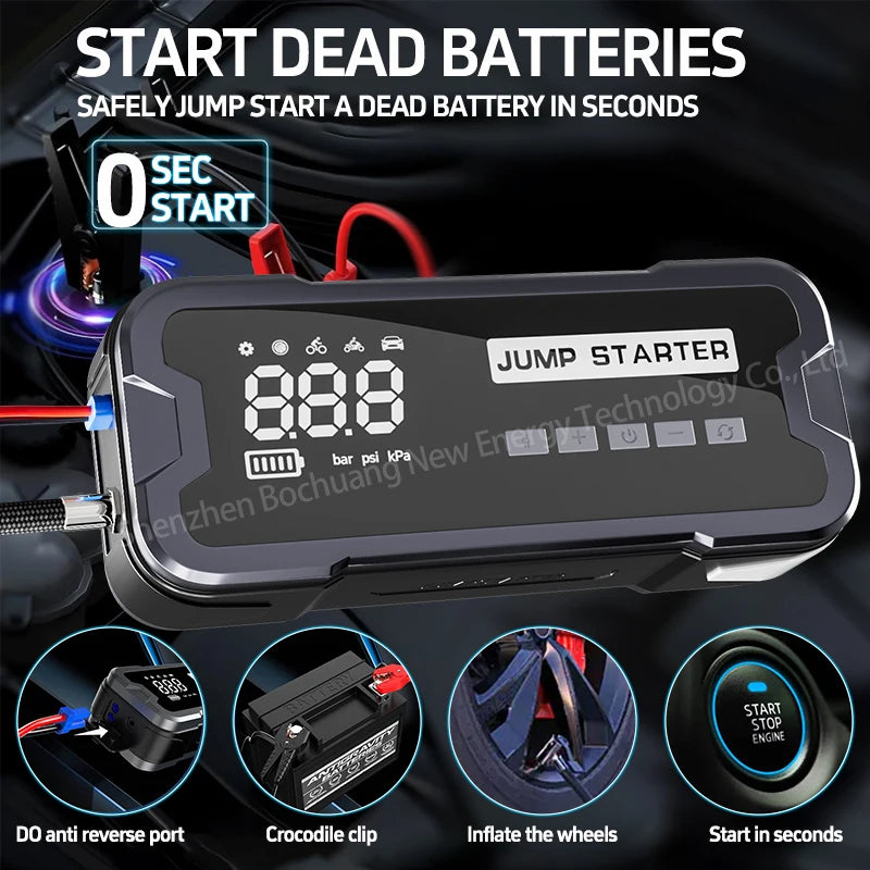 Power Bank 4000A Jump Starter Portable Charger Car Booster 12V Auto Starting Device Emergency Car Battery Starter - Merit Sell