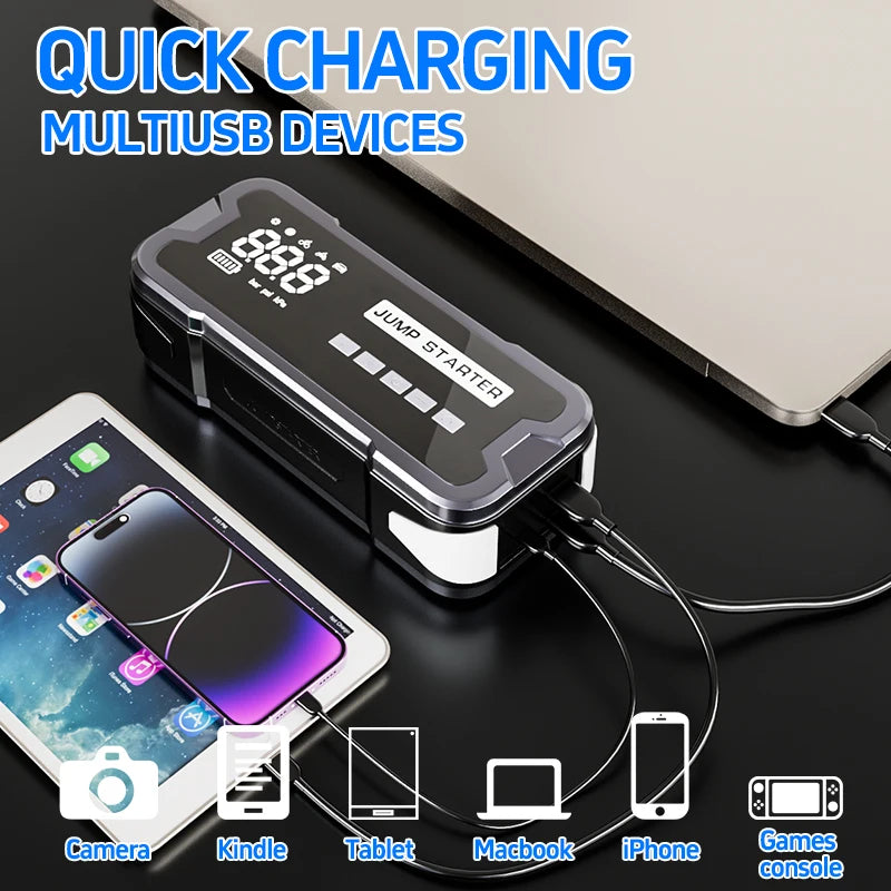 Power Bank 4000A Jump Starter Portable Charger Car Booster 12V Auto Starting Device Emergency Car Battery Starter - Merit Sell